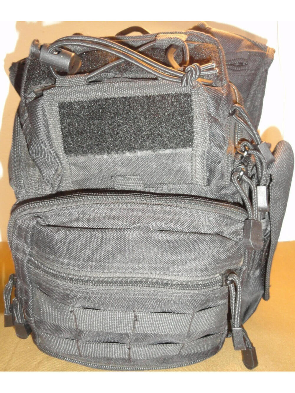MILITARY MULTIPOCKET ZIPPER TACTICAL BLACK SLING BAG CONCEAL CARRY QUICK GRAB